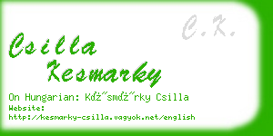 csilla kesmarky business card